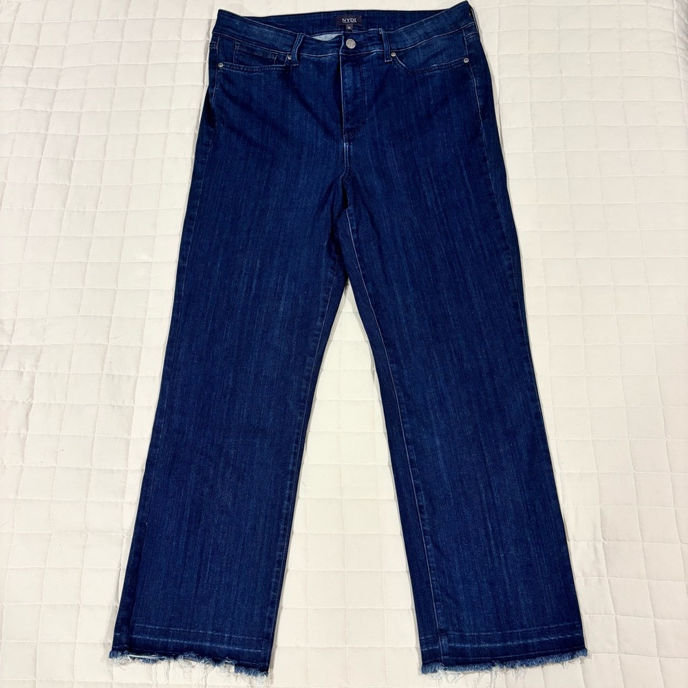 NYDJ Jeans Women 14 Sure Stretch Lift Tuck High Straight Released Hem Highway